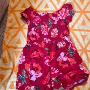 Children Place 7/8 Floral Red Romper